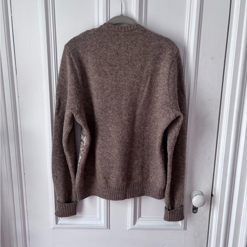 Women’s Parhurst Vintage Fair Isle 100% Shetland Wool Crew Neck Sweater Medium - Picture 5 of 11
